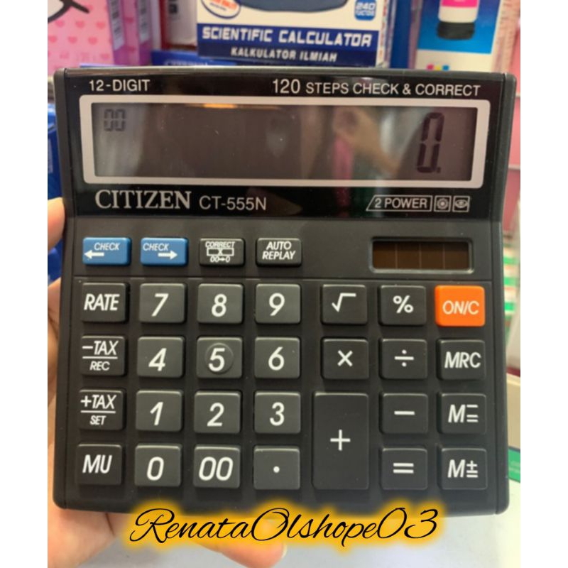 

Kalkulator Citizen CT-555N MEJA DAGANG COMPACT 12DIGIT AWET BERKUALITAS CHECK CEK ULANG ct 555