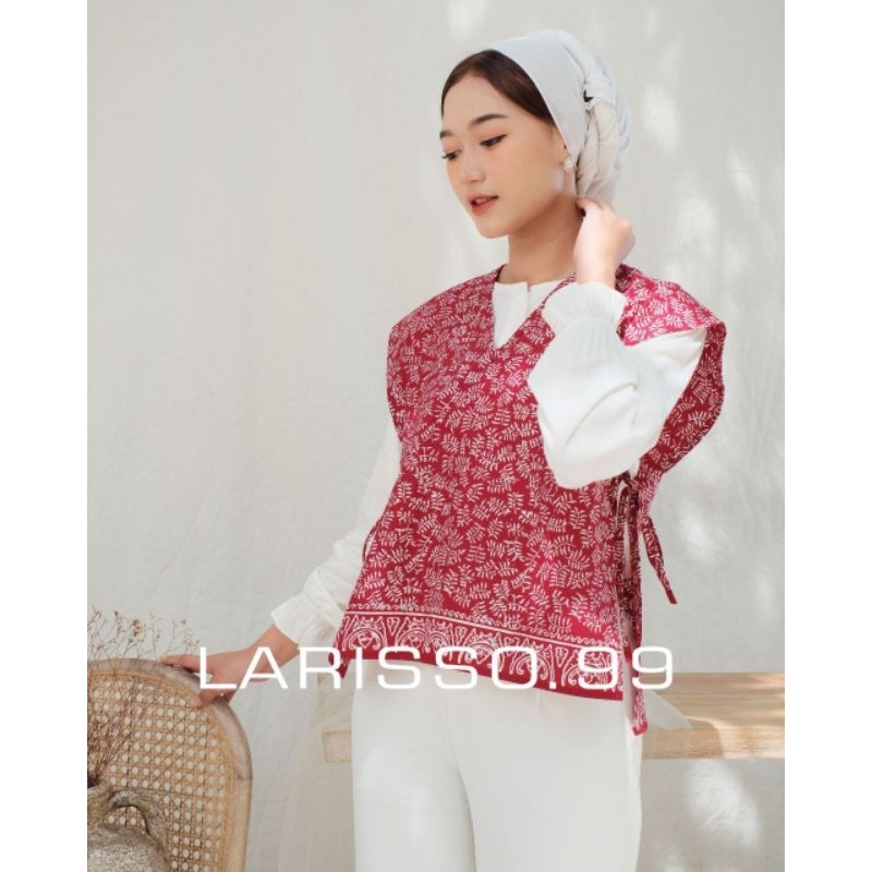 Niora / Vest / Vest Batik Wanita / Vest Kantor / Rompi Batik Pendek