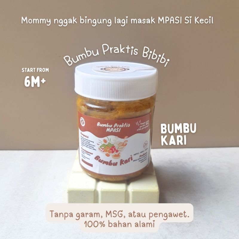 

Bumbu MPASI Kari Bibibi Bayi 6 Bulan Non MSG Non Pengawet Tanpa Gula Garam Premium Alami