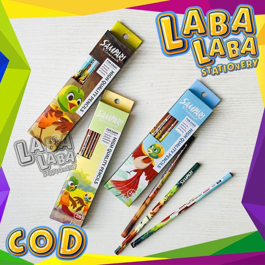 

LabaLabaStationery Pensil 2B KENKO Motif Lucu Cocok Untuk Ujian 6389 (LUSIN)