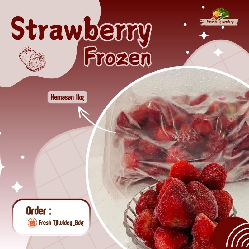 Frozen Strawberry Asli Fresh Ciwidey