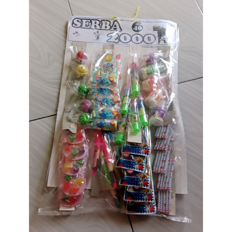

mainan renceng permen serba 2000.isi 40pcs harga 52000