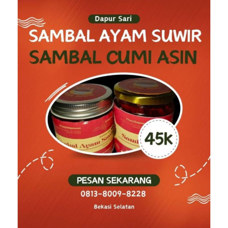 

Sambal Ayam Suwir dan Sambal Cumi Asin