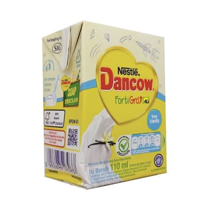 

Dancow FortiGro Susu UHT Vanila/coklat/strawberry 110 ml