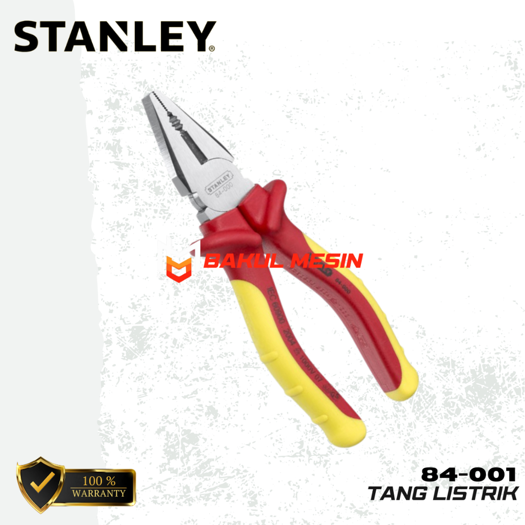 TANG LISTRIK STANLEY 84-001 - TANG KOMBINASI 7" /VDE COMBINATION PLIERS 180MM 7INCH