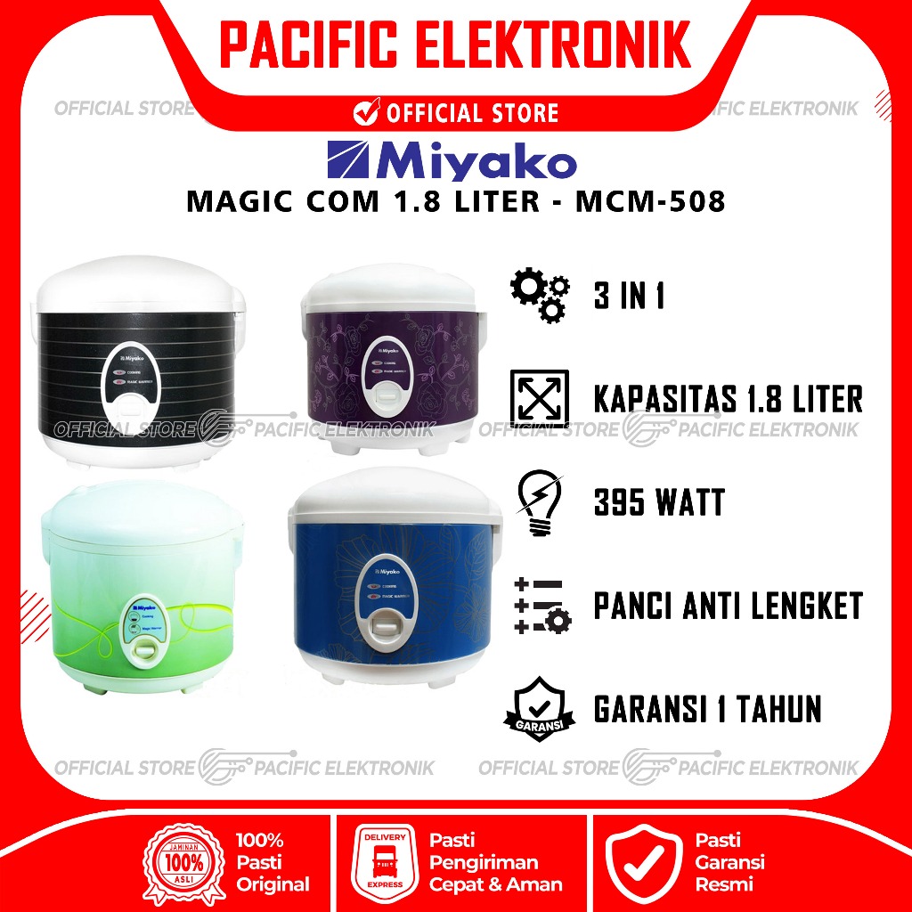 Magic Com Miyako 1.8Liter MCM-508 / MCM508 / 508