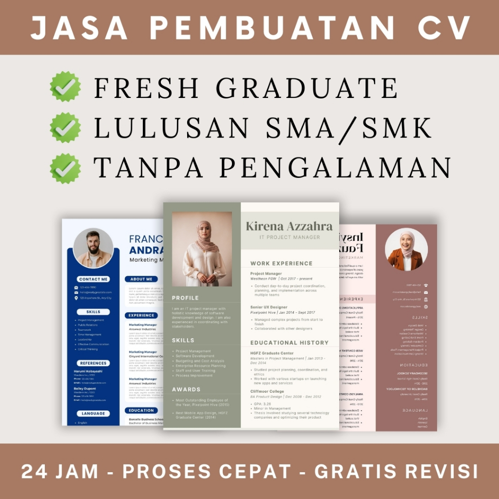 Jasa CV Lamaran Kerja | Jasa Pembuatan CV Surat Lamaran Kerja | Jasa Buat CV | Jasa Desain CV Profes