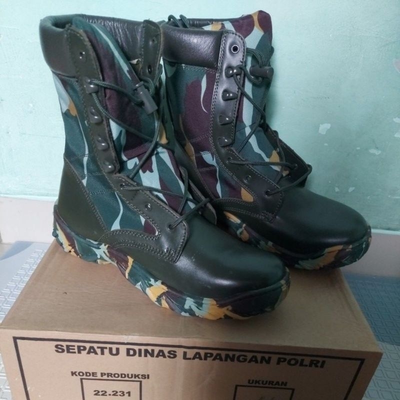 sepatu pdl loreng jatah brimob