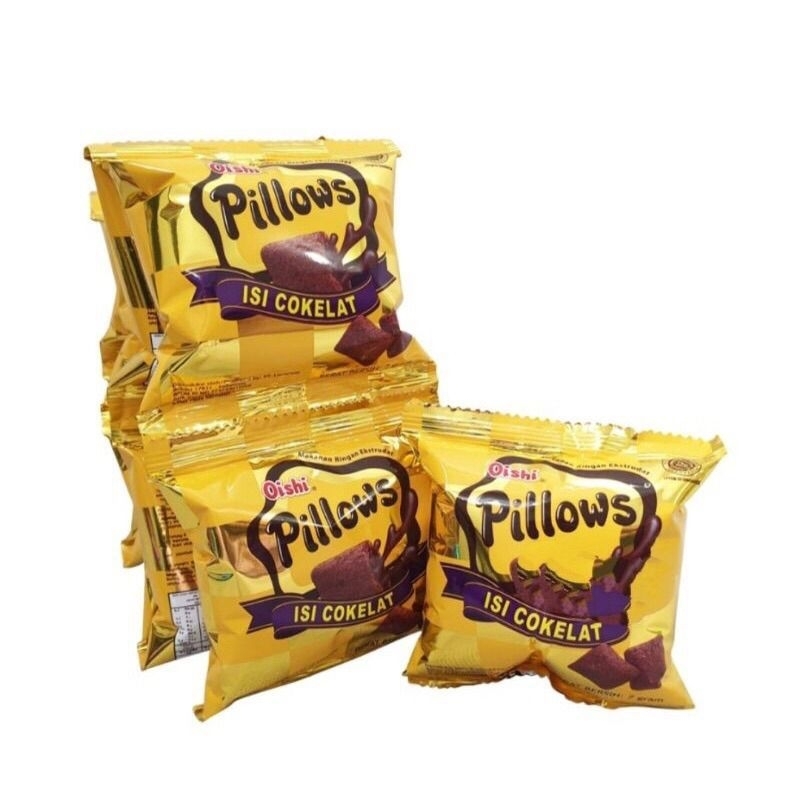 

Oishi snack Pillows rasa coklat dan rasa ubi