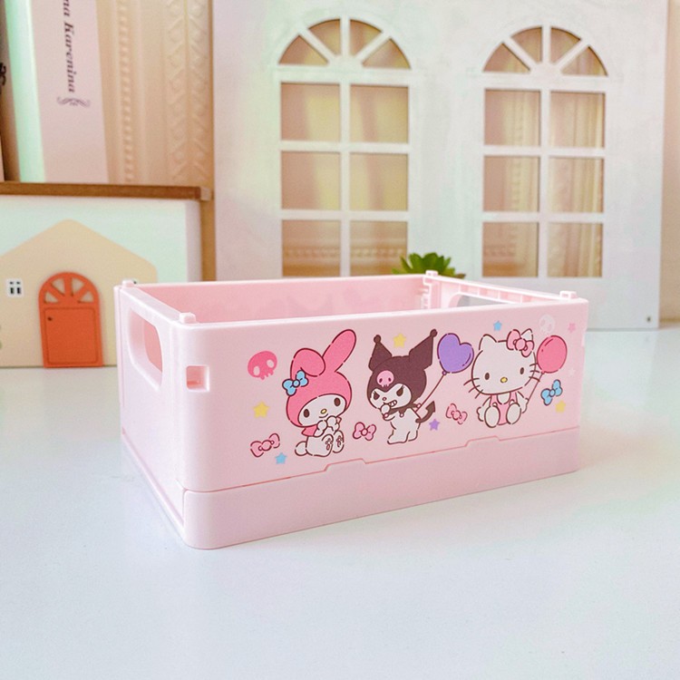Box lipat Storage box kecil serbaguna Snoopy Batzmaru Kuromi Pooh My Melody Kuromi Cinnamoroll KP014