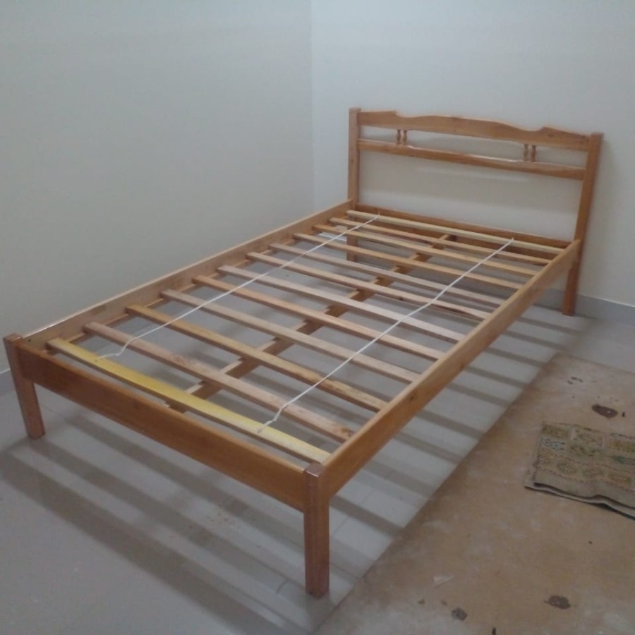 Ranjang Tidur Kayu Ranjang 120x200 Divan Kasur Kayu