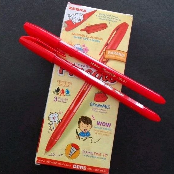 

PULPEN PICCOLO FINE 0.7 WARNA MERAH MERK ZEBRA