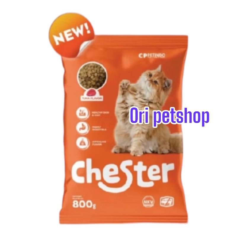 ( 10x )  Chester Tuna All Stage 800g Cat Food Makanan Kering Kucing - Kargo