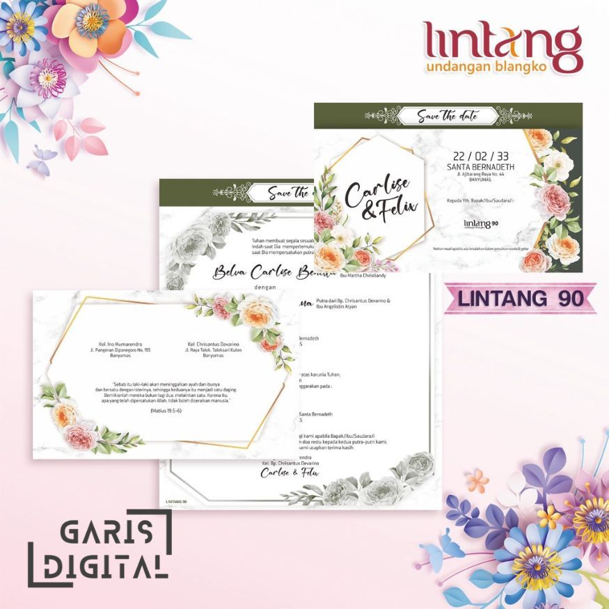 LINTANG 90 | CETAK UNDANGAN | UNDANGAN PERNIKAHAN