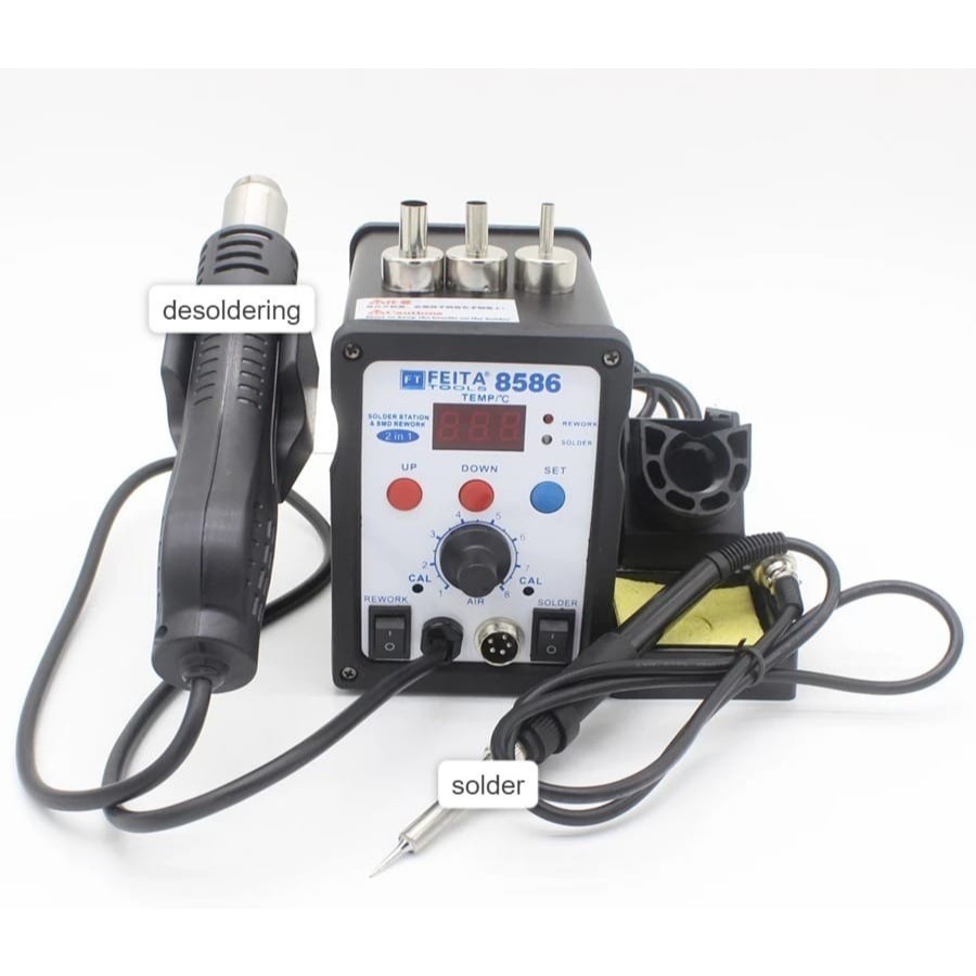 FEITA 8586 SMD Hot Air Rework Station 2 IN 1 with Digital Solder Station
