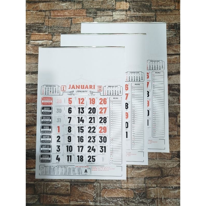 

KALENDER KERJA KECIL HITAM TAHUN 2025 bahan kertas daur ulang/ kalender tahun sebelumnya