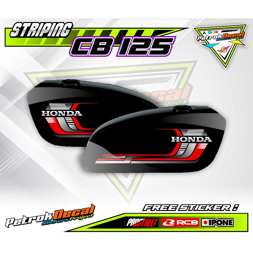 STRIPING VARIASI HONDA CB 125 / STICKER LIST VARIASI MOTOR HONDA CB 125
