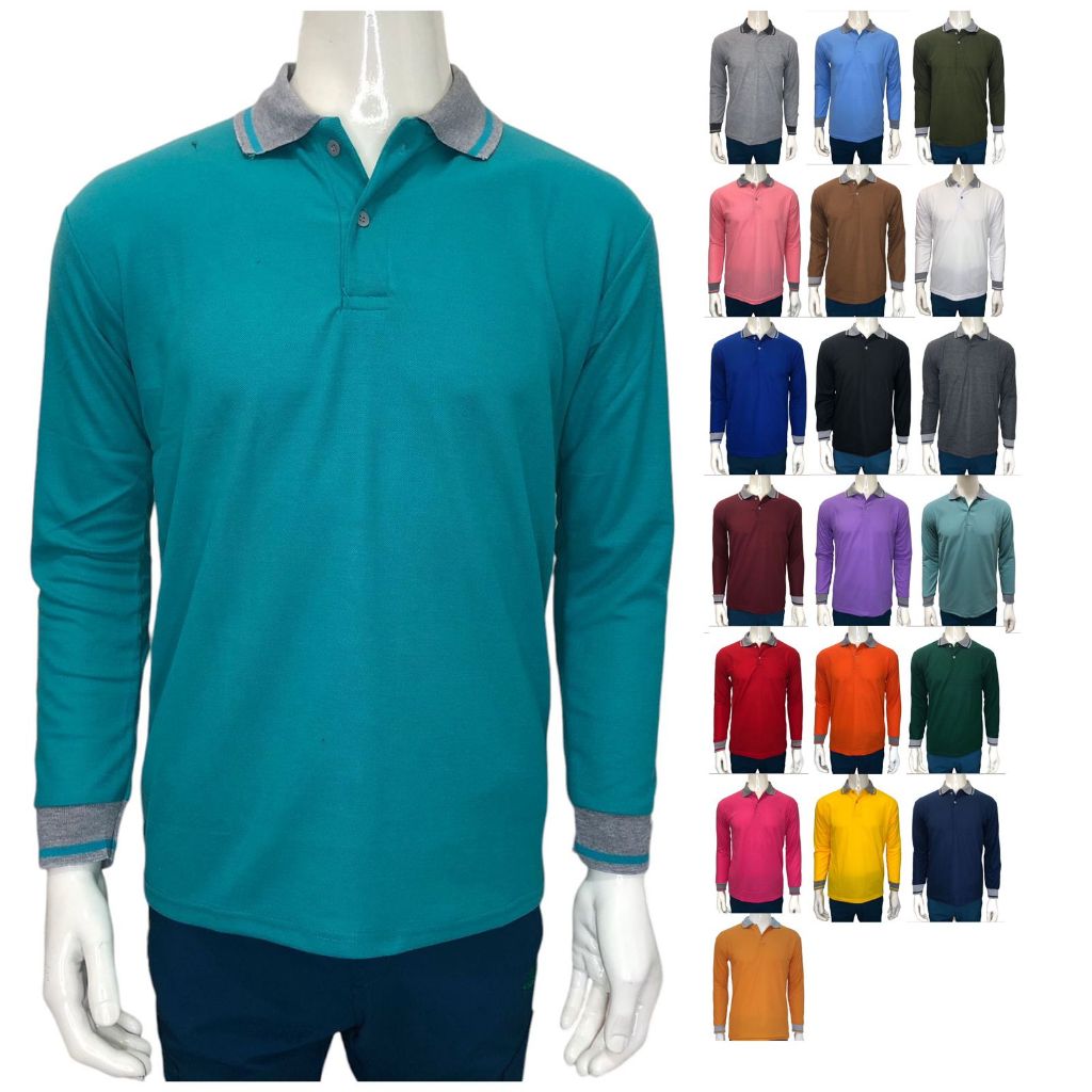 Kaos Polo Lengan Panjang M,L,XL,XXL,XXXL