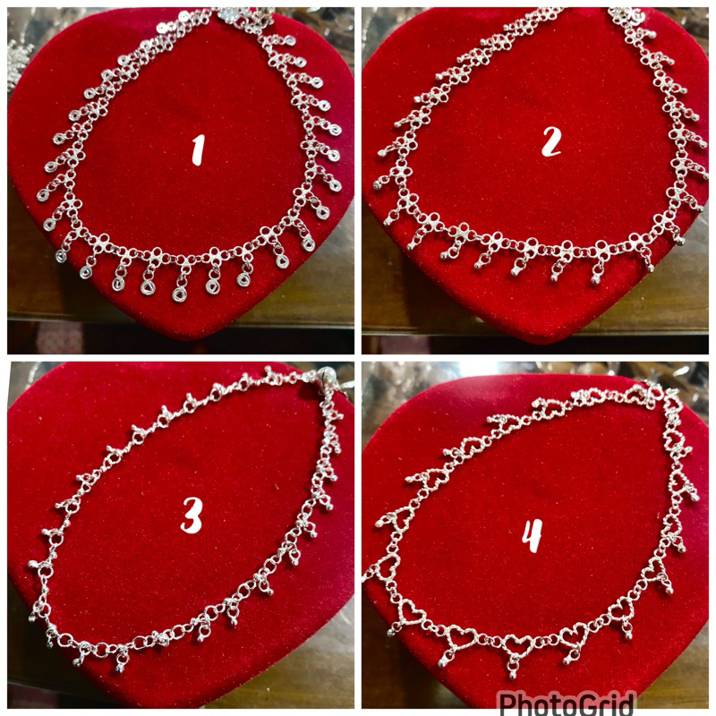 Gelang Kaki, Gelang Tangan rumbai untuk bayi , anak , dan dewasa (Perak Murni)