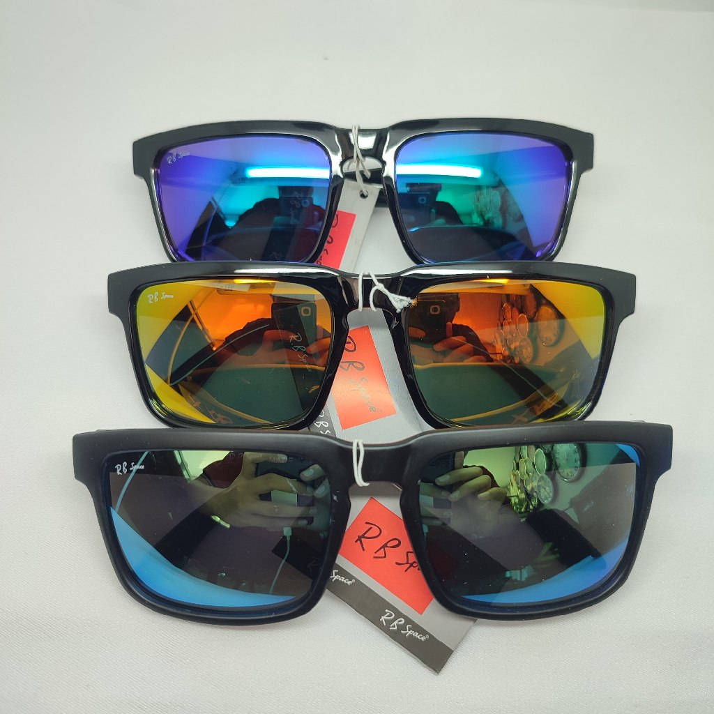 Sunglasses, Kacamata Pria RB Space SKY Fashion, Kacamata Kotak Lensa Gelap OS063PRV
