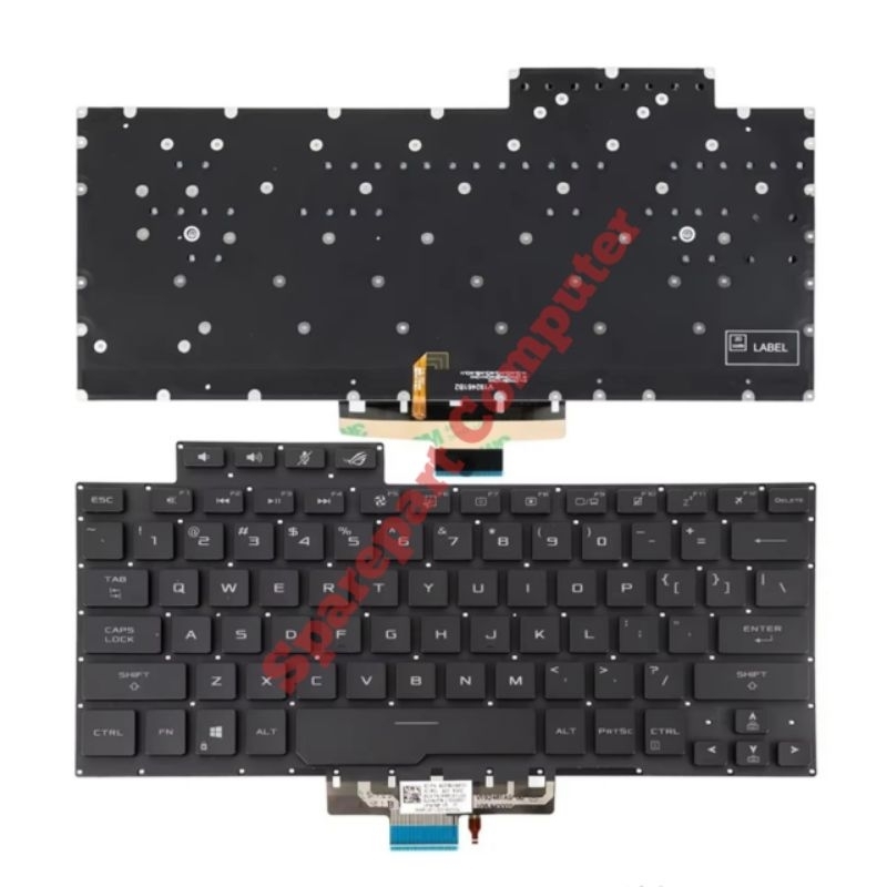 Keyboard Asus ROG Zephyrus G14 GA401 GA401U GA401M GA401I GA401IU GA401Q GA401IV GA401QH GA401QM Bac