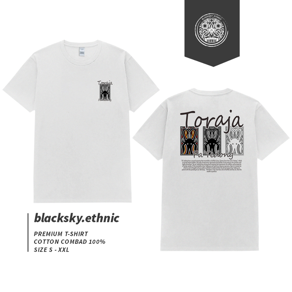Kaos Etnik Pa Tedong Toraja / Baju Etnik / Baju kaos Toraja / baju Sulawesi / Baju Toraja / kaos Sul