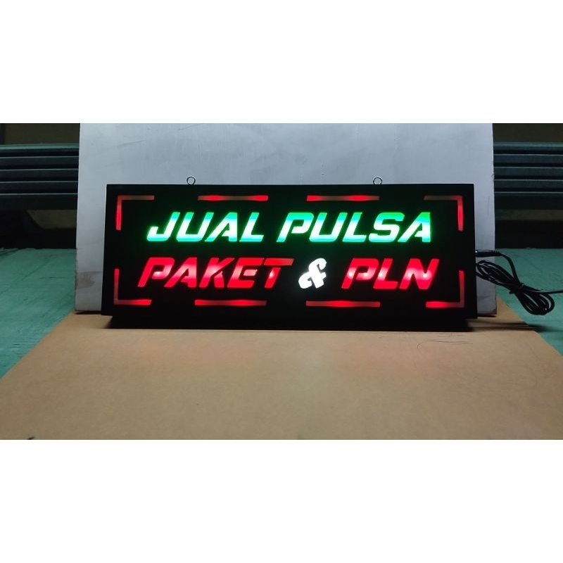 Lampu Jual Pulsa / Lampu Warna / Lampu Hias / Lampu Rgb / Lampu Terima Servis Hp / Lampu Iklan /