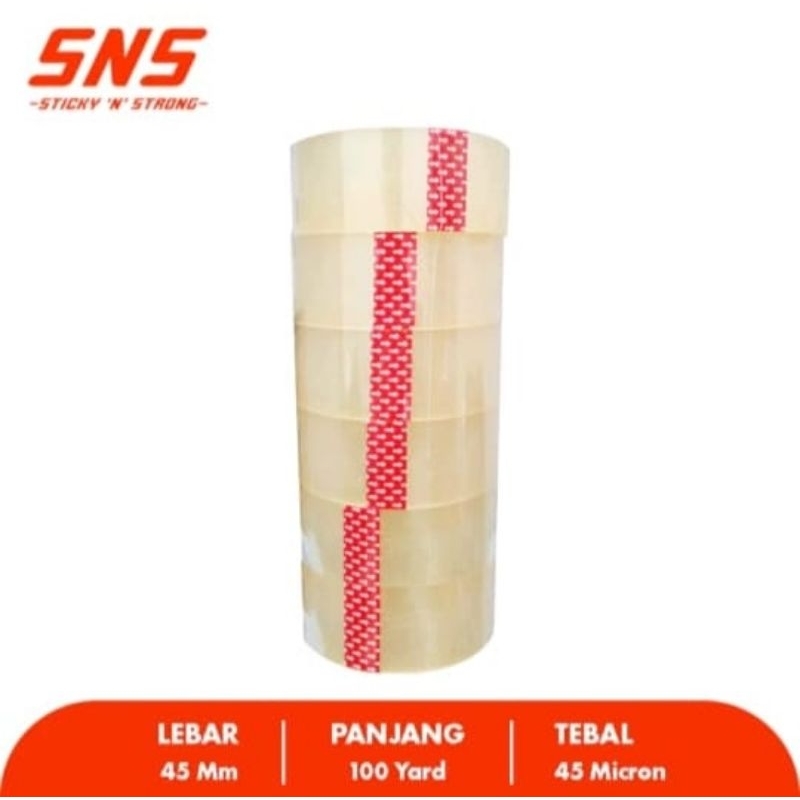 

LAKBAN BENING 100 yard x 45 MM SNS Sticky N Strong Ekonomis