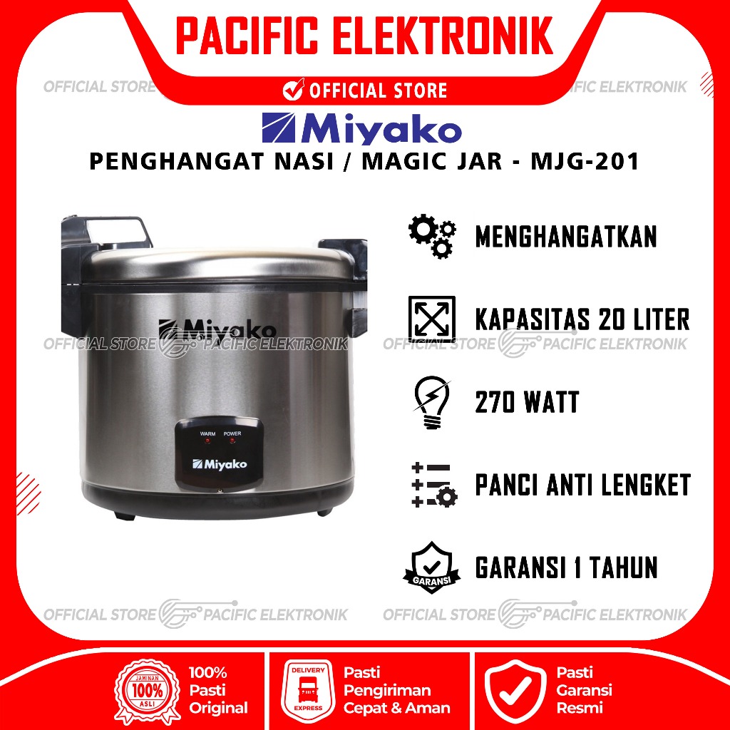 Penghangat Nasi / Magic Jar Miyako MJG-201 / MJG201