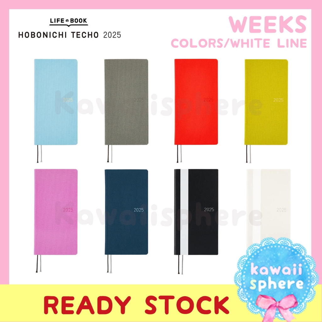 

Hobonichi Techo 2025 Weeks | Colors / White Line Series | Hobonichi Weeks 2025 | Ready Stock Handcarry Japan