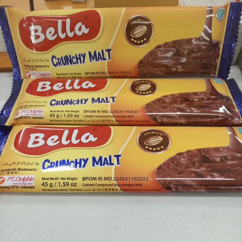 

cokelat Bella Mr. p Crunchy Malt 50gr