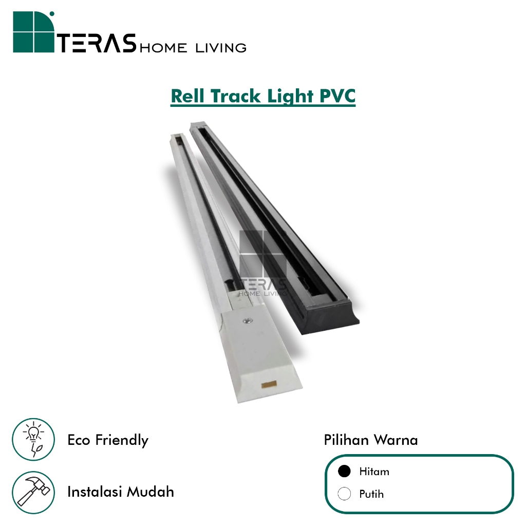Rel track spotlight dudukan plafon lampu sorot rel 1 Meter / 1,5 Meter