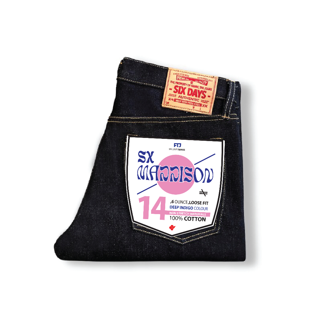 FTJ - Fabric The Jeans - SX-V1 MADDISON Deep Indigo Raw Denim Loose Fit 14,6 Ounce