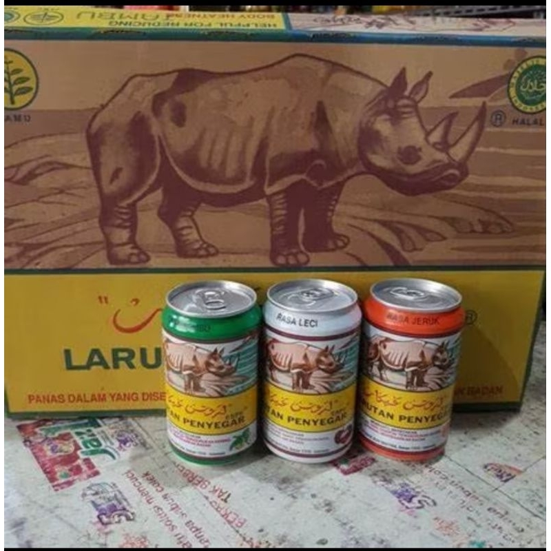 

Larutan Kaleng Penyegar Cap Badak Minuman Panas Dalam 1 Dus Isi 24 Kaleng @320 ML