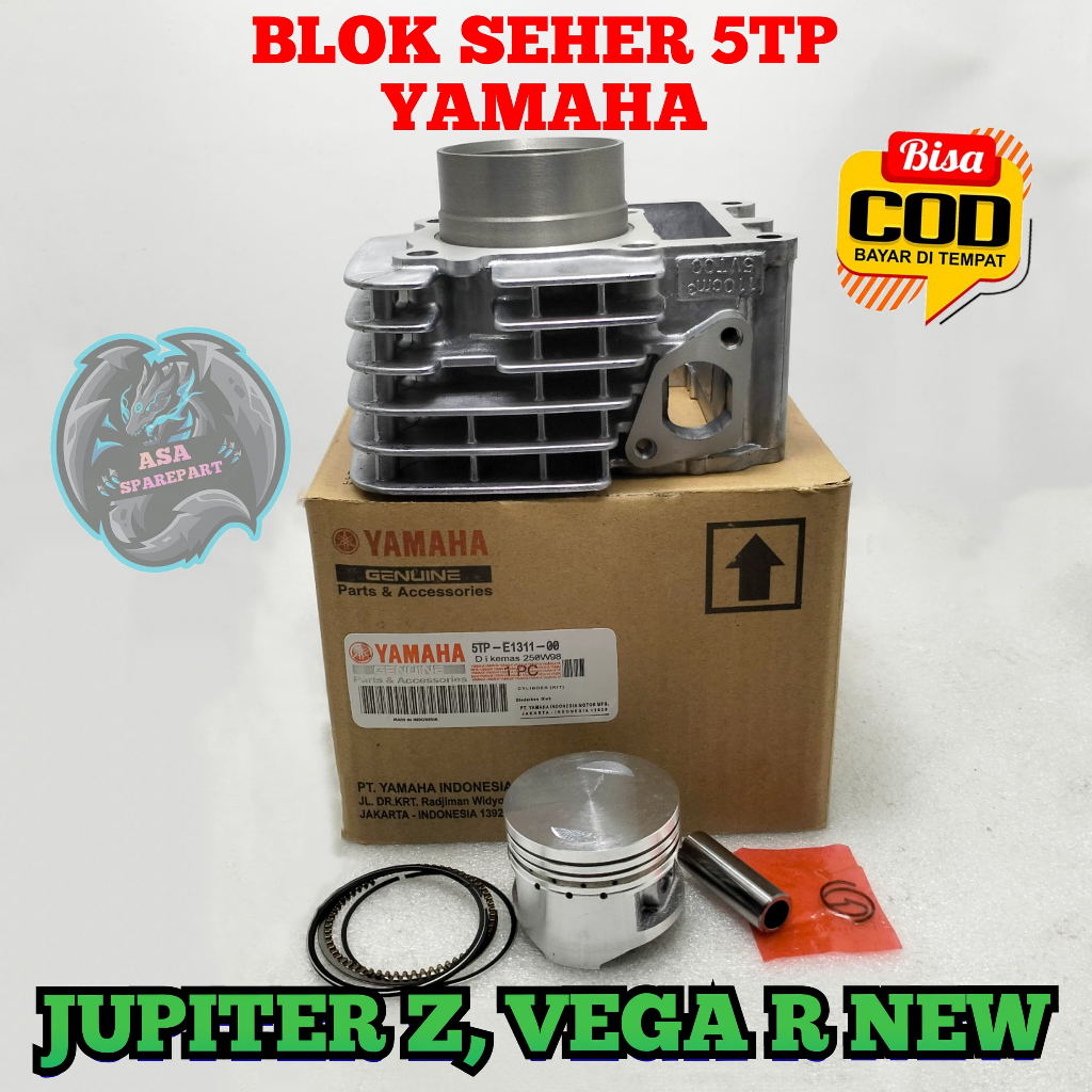 BLOK + SEHER SET 5TP Motor YAMAHA  JUPITER Z Lama , JUPITER Z Burhan Burung Hantu , VEGA R NEW Block