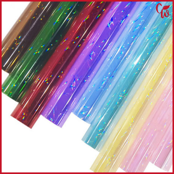 

20 Lembar Kertas Buket Transparant Cellophane Hologram Symphony Film KB6115