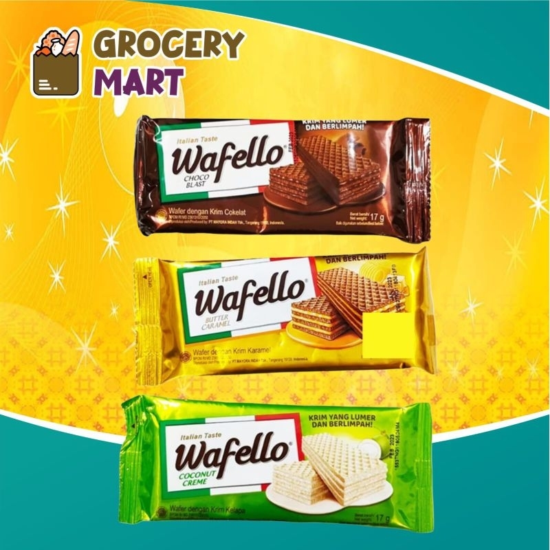 

(RENCENG) WAFELLO Roma Wafer Mini 17gr Isi 10Pcs