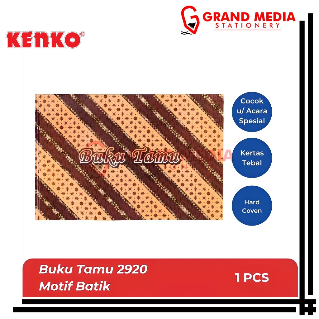 

[GRAND MEDIA] BUKU TAMU KENKO MOTIF BATIK BT-2920