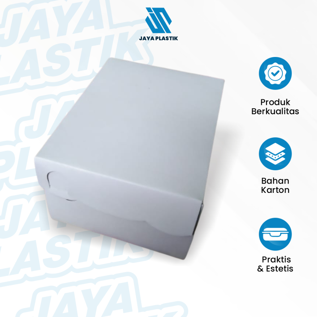Dus Snack Box Putih Kotak Jajan Polos Tebal Ukuran 12x12 12x14 12x16cm Murah Ekonomis