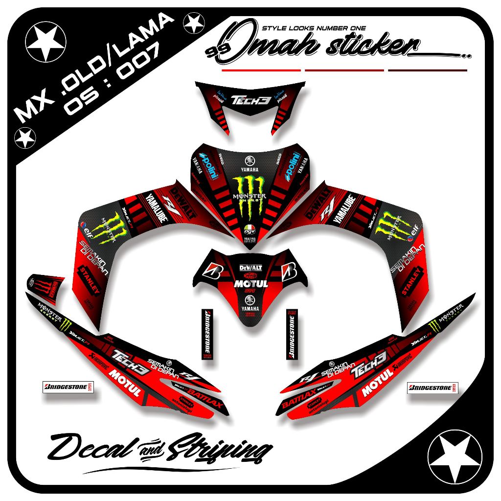 Decal Jupiter Mx Old Full Body Stiker Jupiter Mx Old Variasi Full Body Dekal Jupiter Mx Old Striping