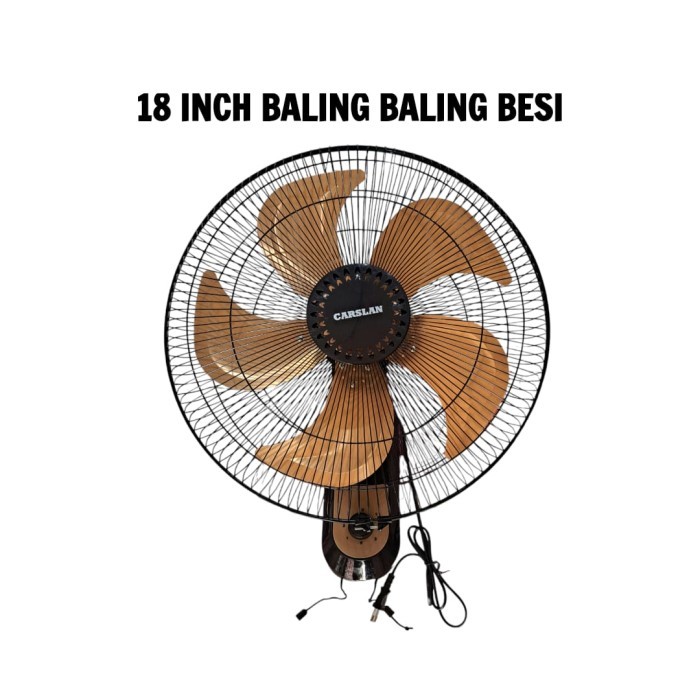 Carslan Kipas Angin Tembok Dinding Gantung Tornado Baling Baling Besi 18 Inch