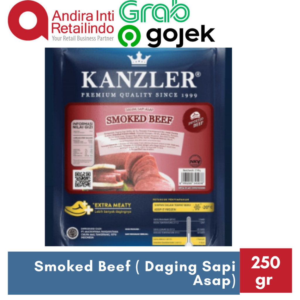 

Kanzler Smoked Beef ( Daging Sapi Asap ) 250gr Instan - Sameday Only