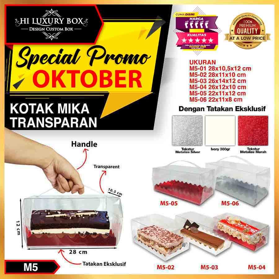 Kotak Mika Plastik Souvenir Box Kue Transparant Packaging - M5