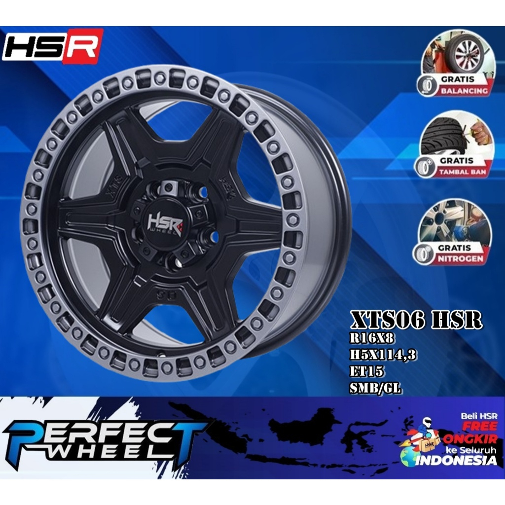 Velg Mobil Daihatsu Terios Ring 16 Lebar 8 Velg Hsr Wheel Xts-06