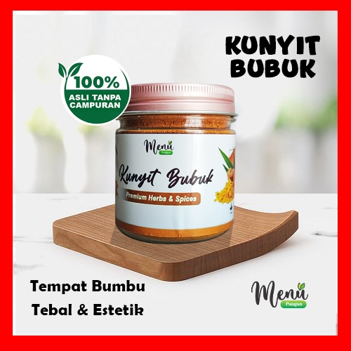 

KUNYIT Bubuk 100% Asli Tanpa Campuran - Kunir Turmeric Kunyit JSR Rimpang Bumbu Dapur dengan Kemasan Cantik Tebal