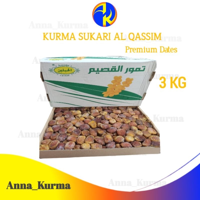 

Kurma Sukari Al Qassim 3 Kg Premium Dates