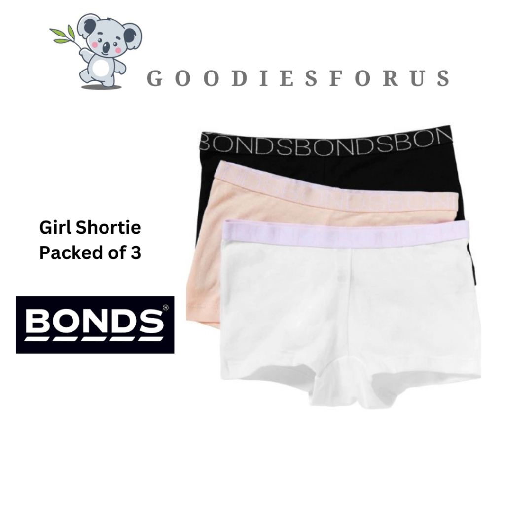 Bonds underwear anak perempuan model shortie/boxer isi 3