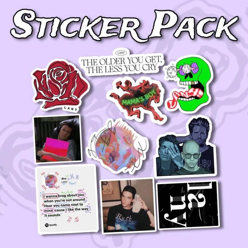

Sticker Lany Band Pack isi 10 Pcs vinyl waterproof