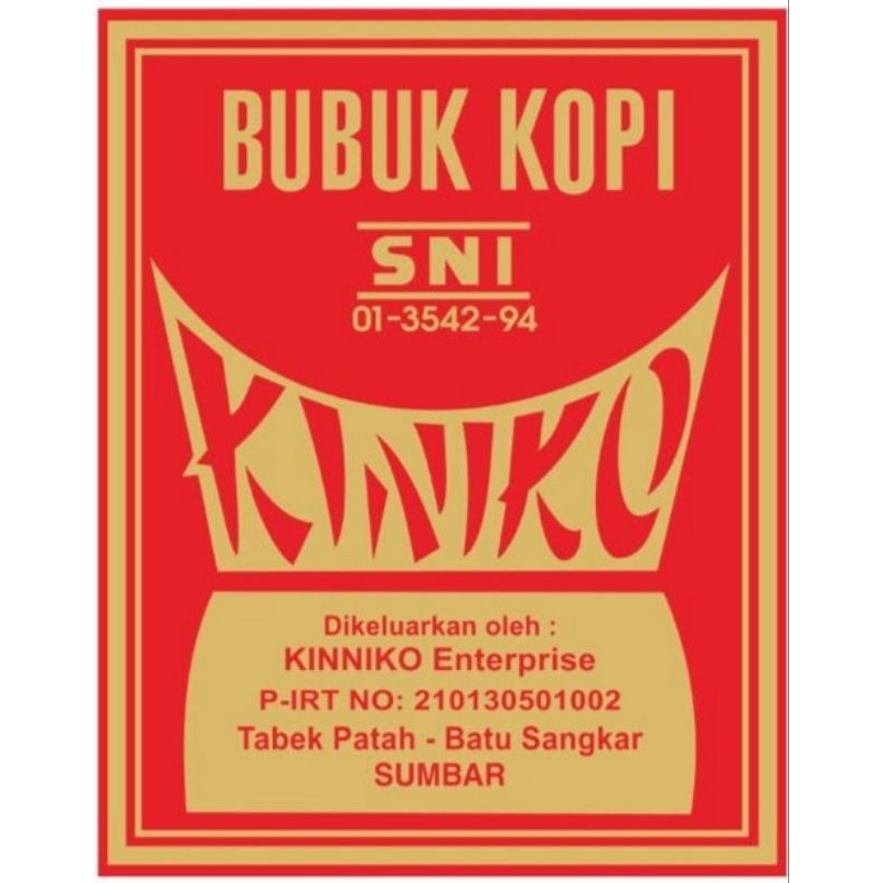 BUBUK KOPI KINIKO ASLI URANG AWAK TABEK PATAH / KOPI BUBUK ORI / KEMASAN EKONOMIS / HEMAT/ 45 GR