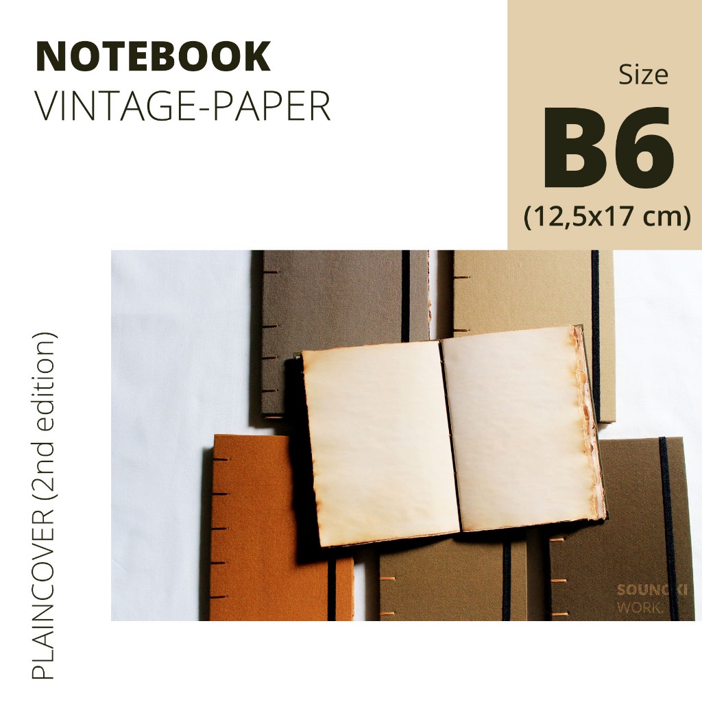 

Notebook Vintage Paper | Size B6 | Cover Polos Edisi 2